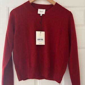 Reformation Dana Cashmere Crew Sweater Red - Size S